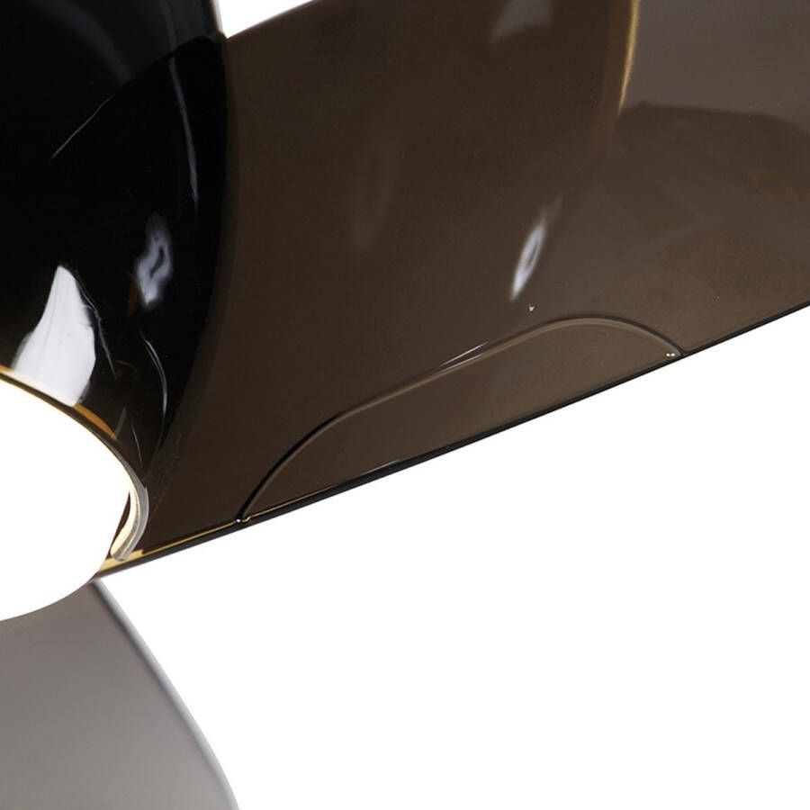 QAZQA sirocco Moderne LED Plafondventilator met lamp 1 lichts Ø 127 cm Zwart Woonkamer | Slaapkamer | Keuken