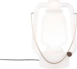 QAZQA storm Moderne Staande Buitenlamp | Staande Lamp voor buiten 1 lichts H 510 mm Wit Buitenverlichting