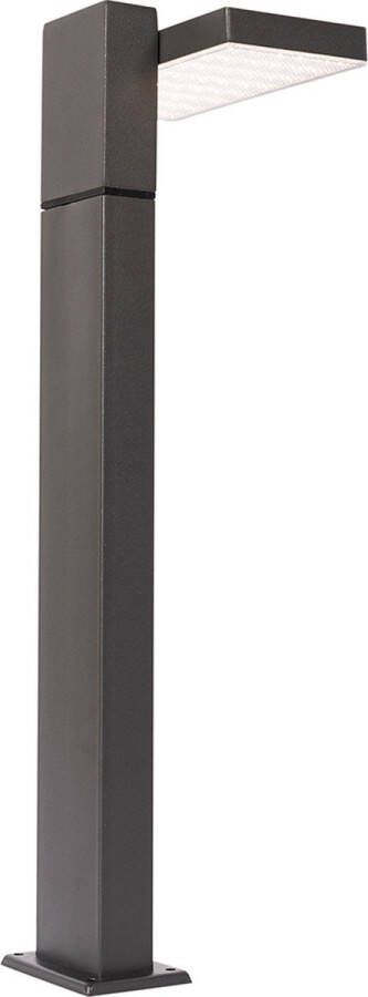 QAZQA sunnie Moderne LED Staande Buitenlamp Staande Lamp voor buiten met Solar Zonne energie 1 lichts H 50 cm Donkergrijs Buitenverlichting
