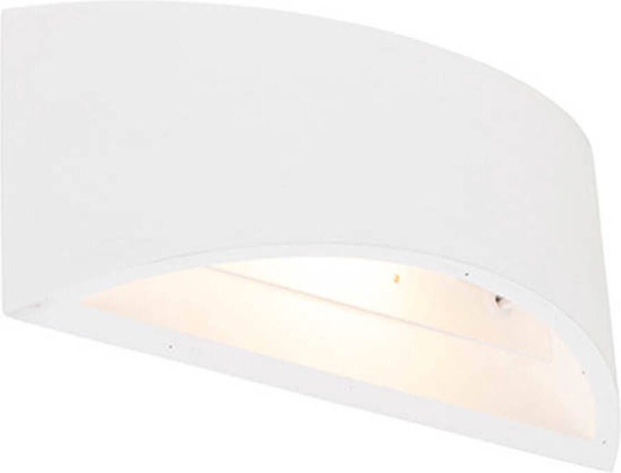 QAZQA tum Moderne Dimbare LED Smart Wandlamp incl. wifi met Dimmer voor binnen 1 lichts D 8.5 cm Wit Woonkamer Slaapkamer Keuken