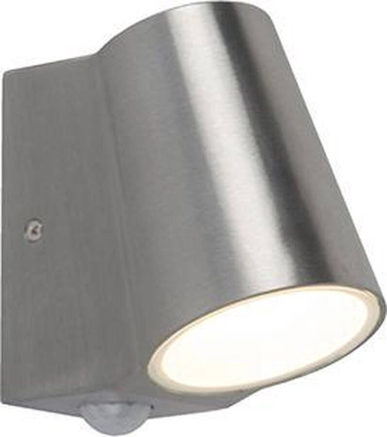 QAZQA Uma Moderne LED Buitenlamp met Bewegingsmelder Bewegingssensor sensor voor buiten 1 lichts D 120 mm Staal Buitenverlichting