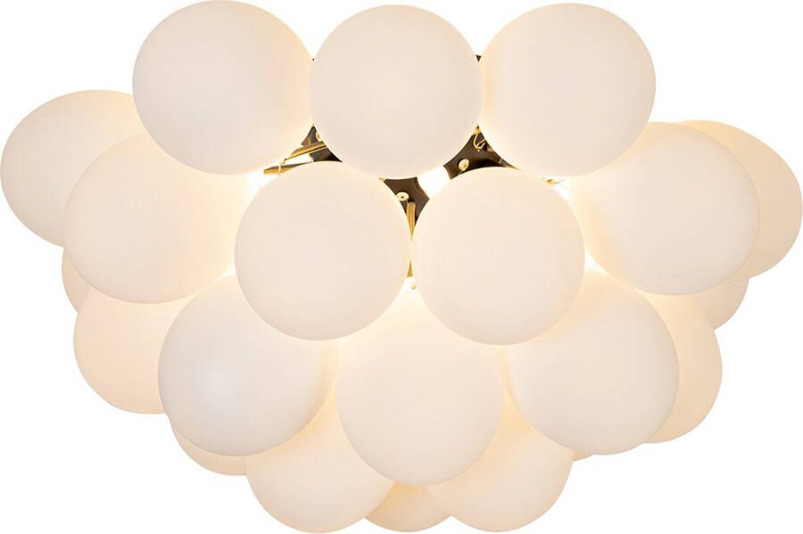 QAZQA uvas Design Plafondlamp 6 lichts Ø 50 cm Wit Woonkamer Slaapkamer Keuken