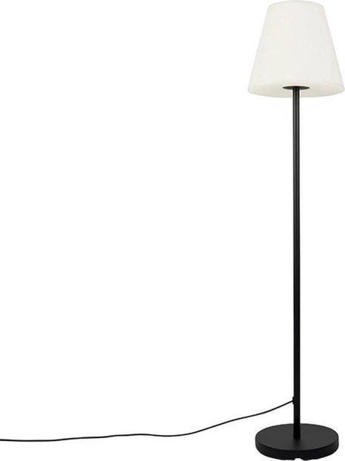 QAZQA virginia Design Vloerlamp Staande Lamp 1 lichts H 150 cm Zwart Buitenverlichting