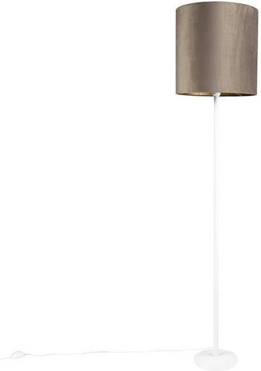 QAZQA Vloerlamp 1 lichts H 1790 mm Taupe