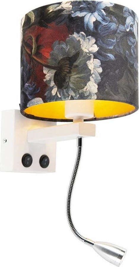 QAZQA Wandlamp met flexarm 1 lichts D 210 mm Multicolor