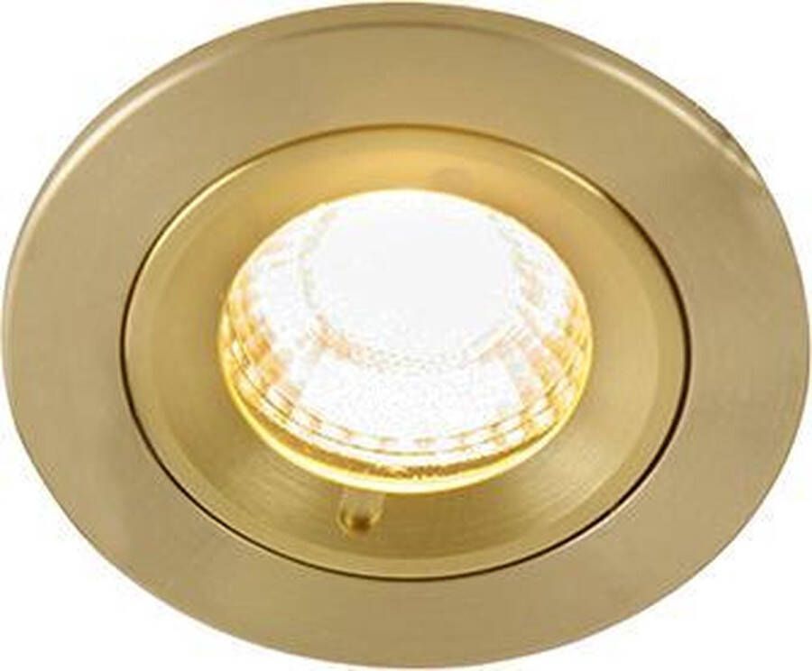 QAZQA xena Moderne Inbouwspot voor badkamer 1 lichts Ø 7.8 cm Goud