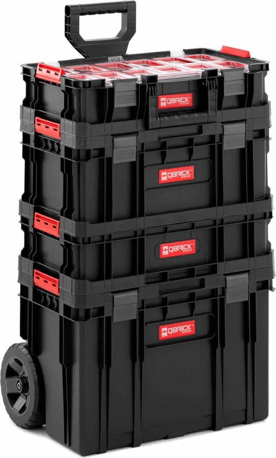 QBRICK 6-in-1 Gereedschapswagen set inclusief koffer doos en organizer