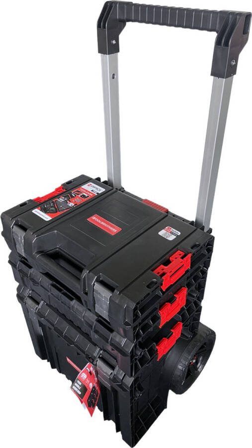 Qbrick System Qbrick Systeem PRO Set 7 2.0 Plus Gereedschapswagen + PRO Gereedschapskoffer + PRO Box 130 2.0 + PRO Kar 2.0 Plus 410 x 400 x 610 mm
