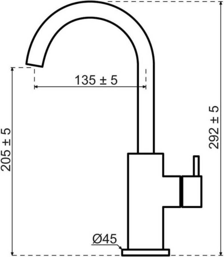Qisani Flow wastafelkraan Gun Metal Zwart Rond 25601.04