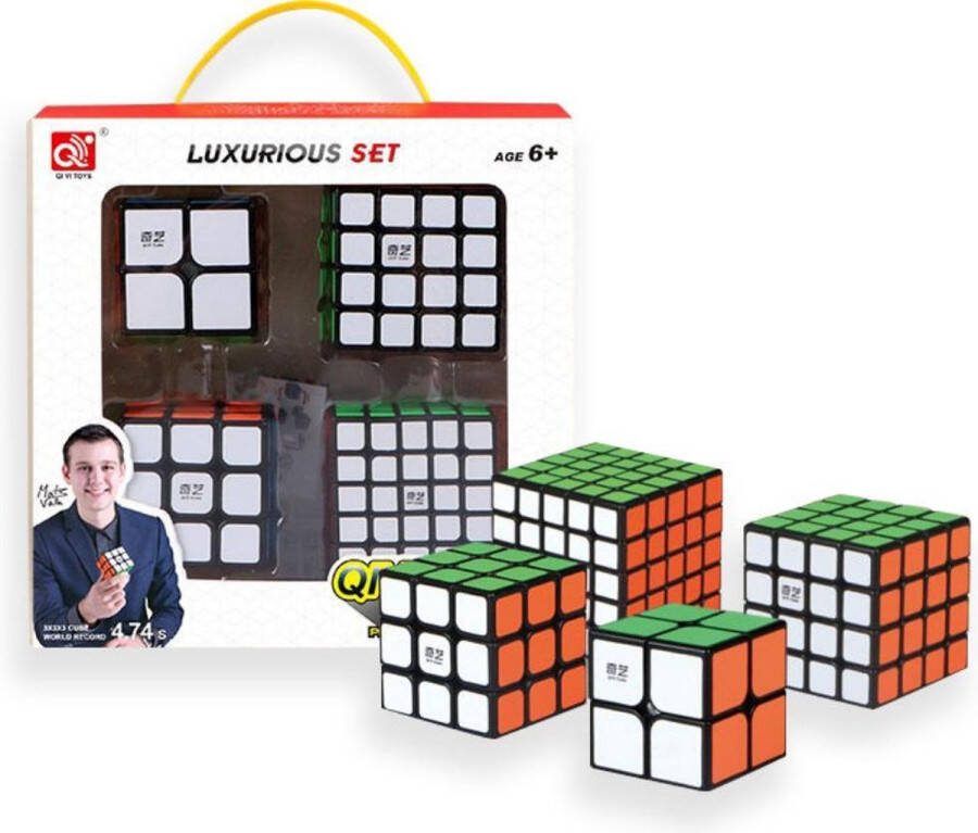 Qiyi 4 in 1 Voordeelpakket Speed Cube MoYu Cube Speed Cube Breinbreker 2x2 3x3 4x4 5x5