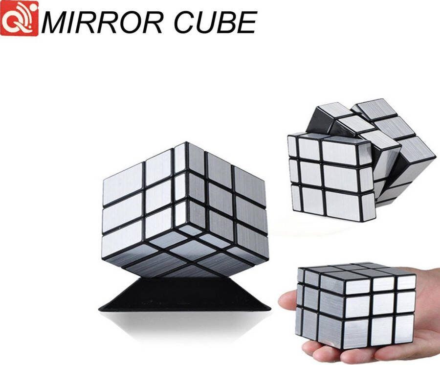 Qiyi Mirror cube breinbreker kubus 3x3x3 cube Silver edition
