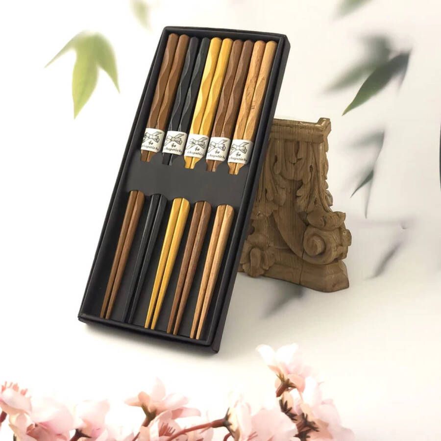 QL Store Eetstokjes Authentieke Japanse Stijl Premium Wood Chopsticks Japanese Premium Hout