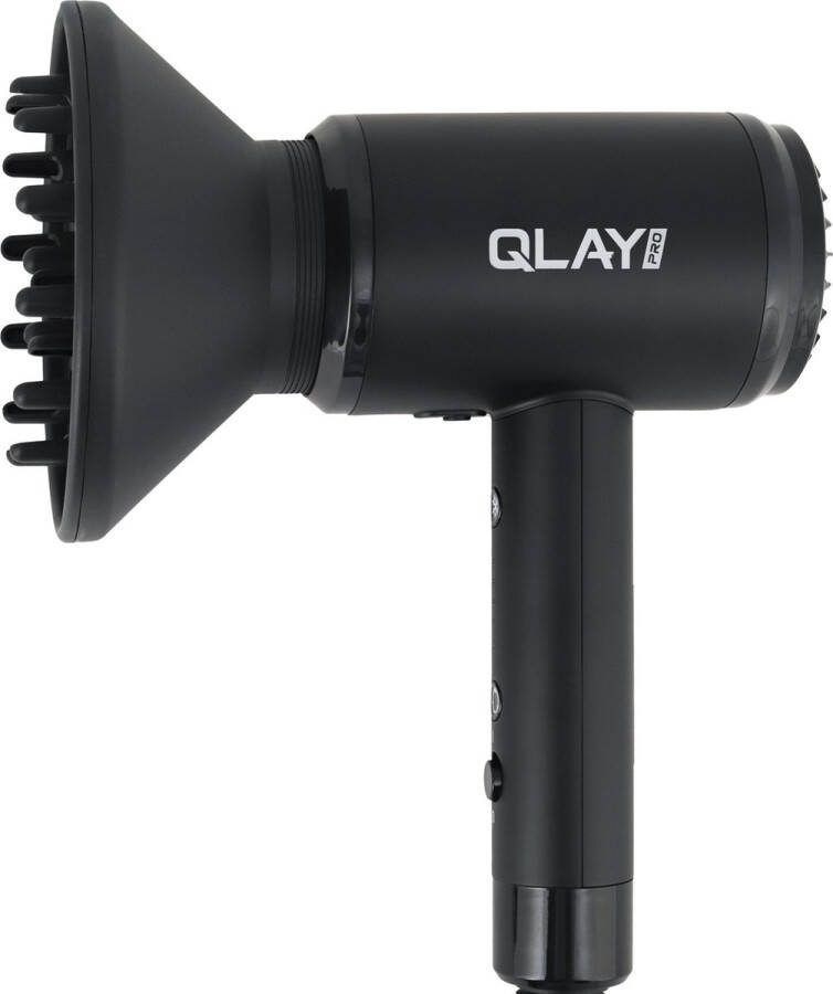 QLAY PRO fohn met diffuser 1800watt Ionische Haardroger Haarföhn Fohnborstel-Haardroger-Föhn