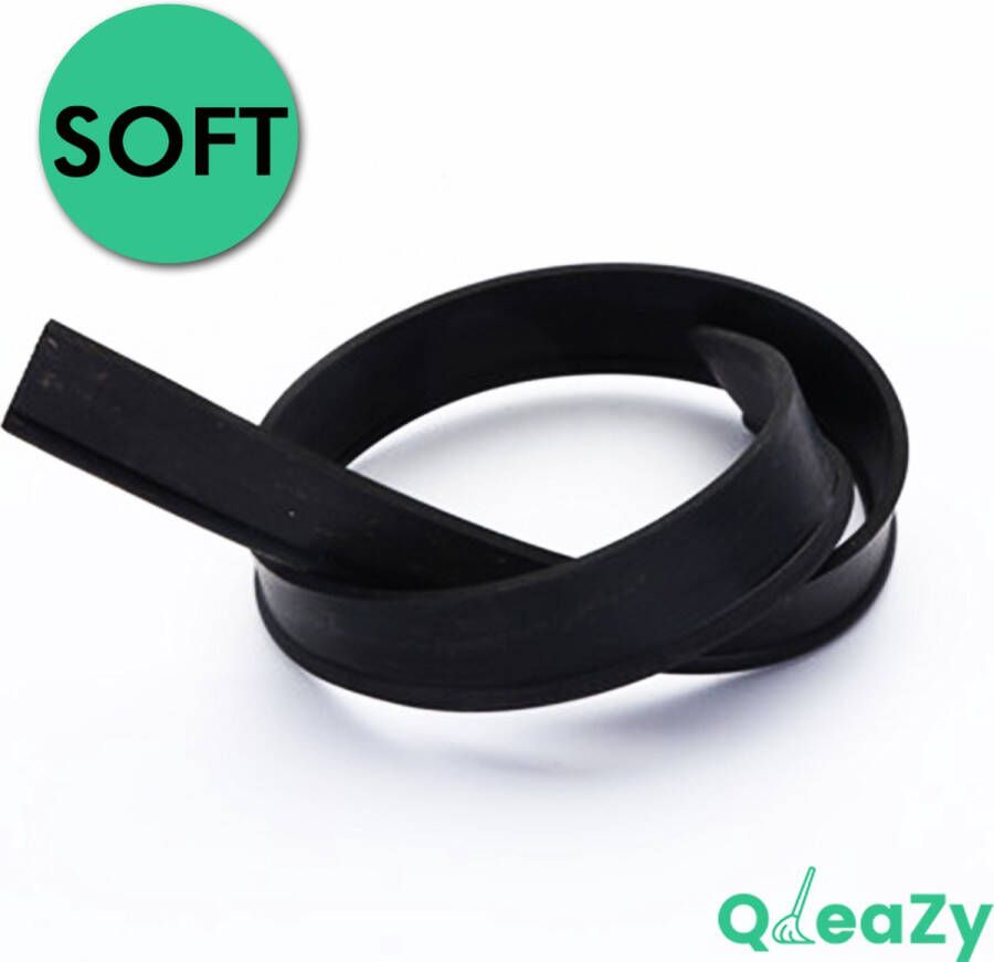 QleaZy 3x Soft Rubber voor trekker Zeem professioneel 35cm Raamwisser Vensterwisser STREEPLOOS uw raam schoon