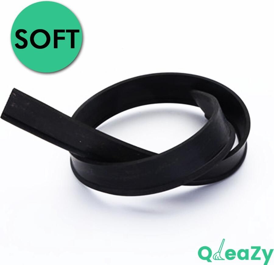 QleaZy 3x Soft Rubber voor trekker Zeem professioneel 25cm Raamwisser Vensterwisser STREEPLOOS uw raam schoon
