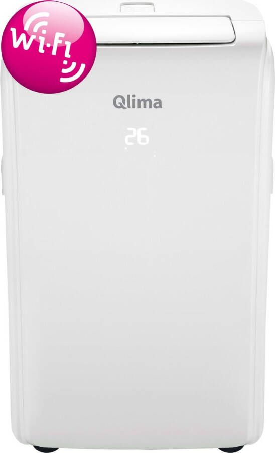Qlima P 528 Mobiele airco 3-in-1 functie Inclusief Wifi Geschikt voor Ontvochtiging 2700 Watt