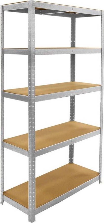 QLT Stellingkast met 5 Planken Open Opbergkast 180x90x40cm Draagkracht 875 kg