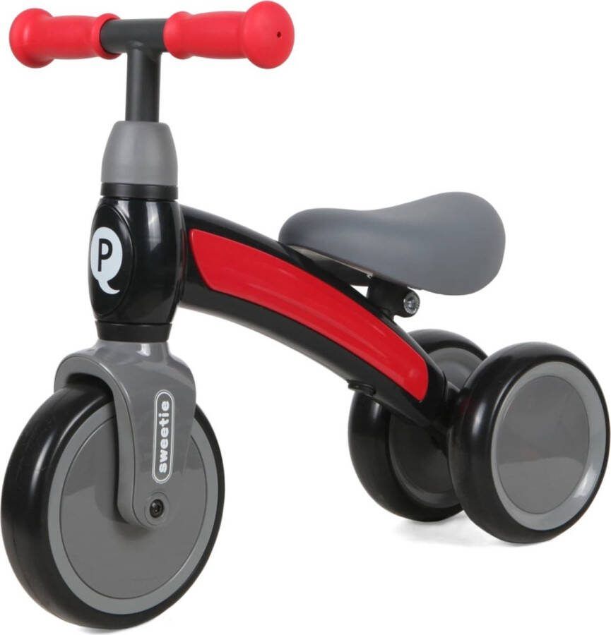 Qplay Sweetie Loopfiets Zwart Rood
