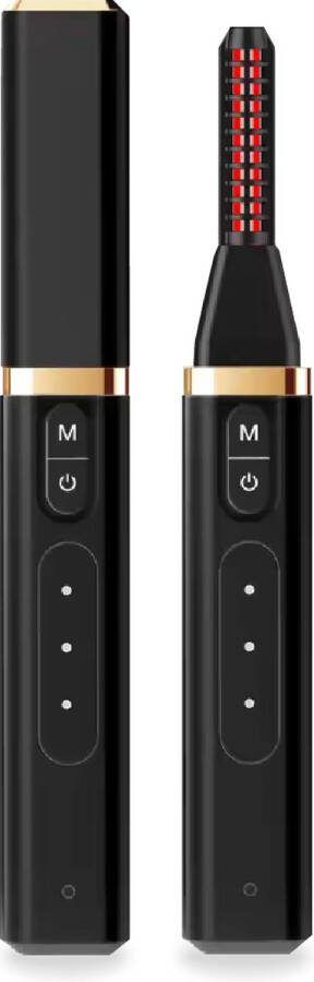 QQP Elektrische Wimperkruller Zwart Wimperkruller Verwarmde Wimperkruller Eyelash curler Met Wimperborstel