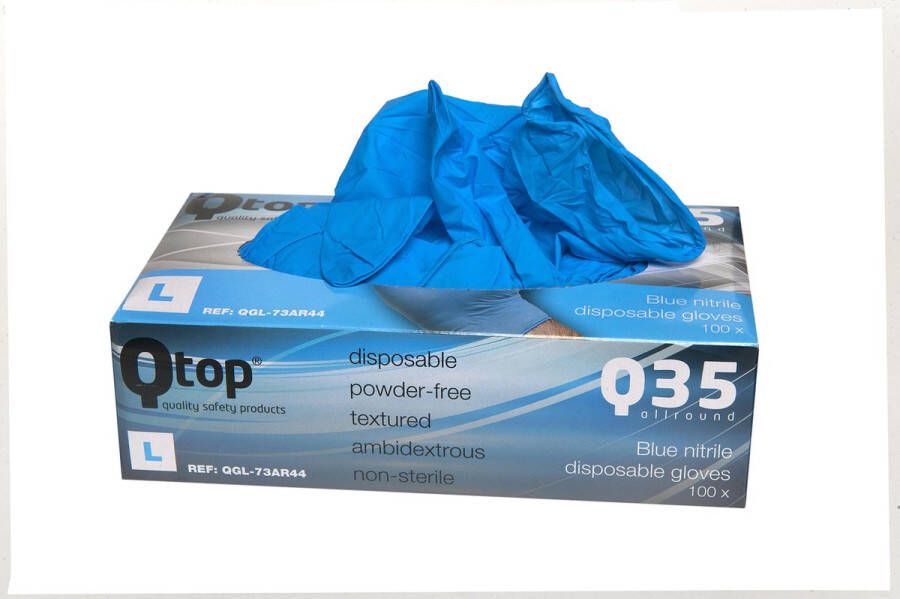 Qtop Nitril Wegwerp Handschoenen Large 100 stuks