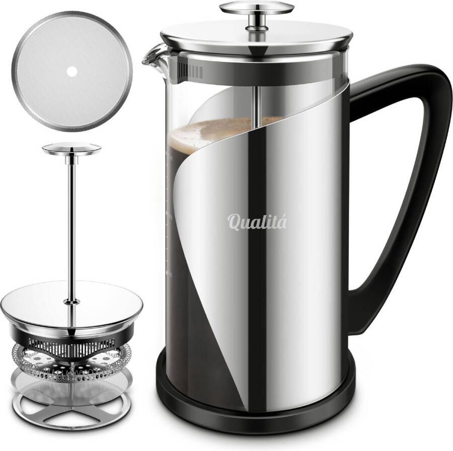 Qualita Qualitá French Press – Cafetiere – Koffiemaker – Franse Pers