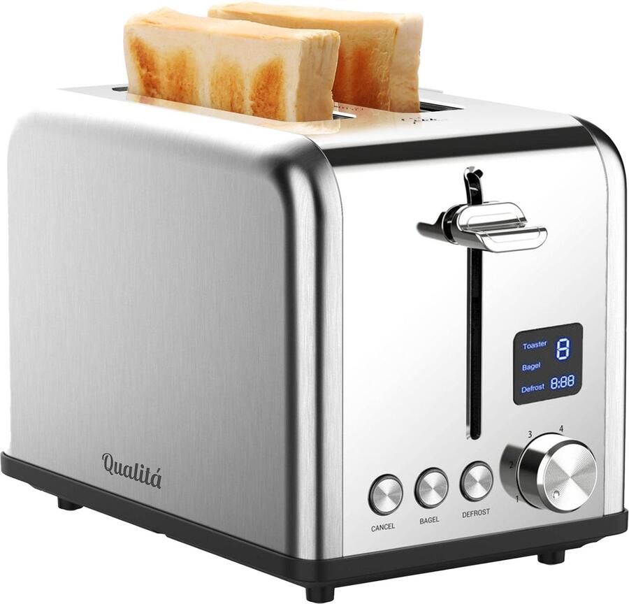 Qualita Qualitá Broodrooster met TostiKlemmen Retro Tostiapparaat Sandwichrooster Croque Monsieur Toestel RVS