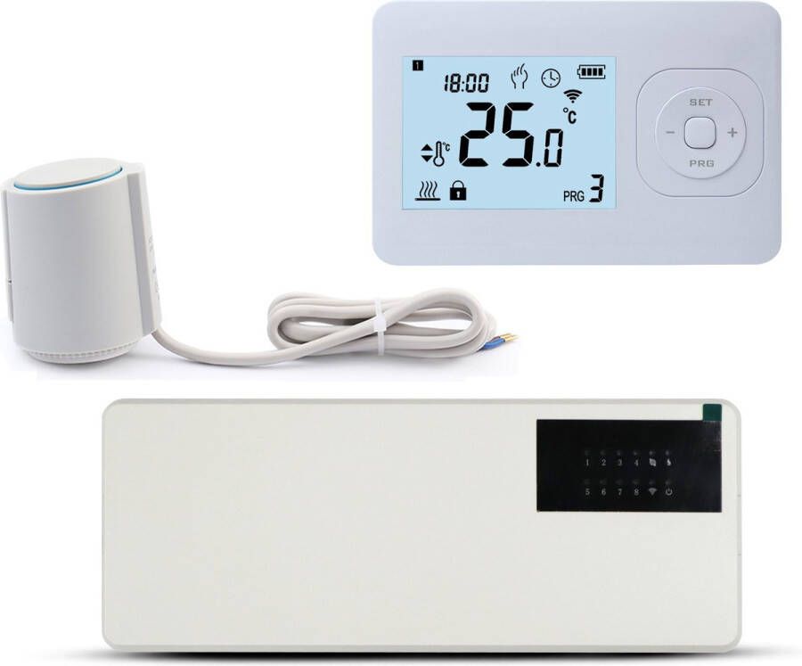 Quality Heating Serie Qh-w Set Vloerverwarming Zoneregeling Draadloze Regeling Thermostaat