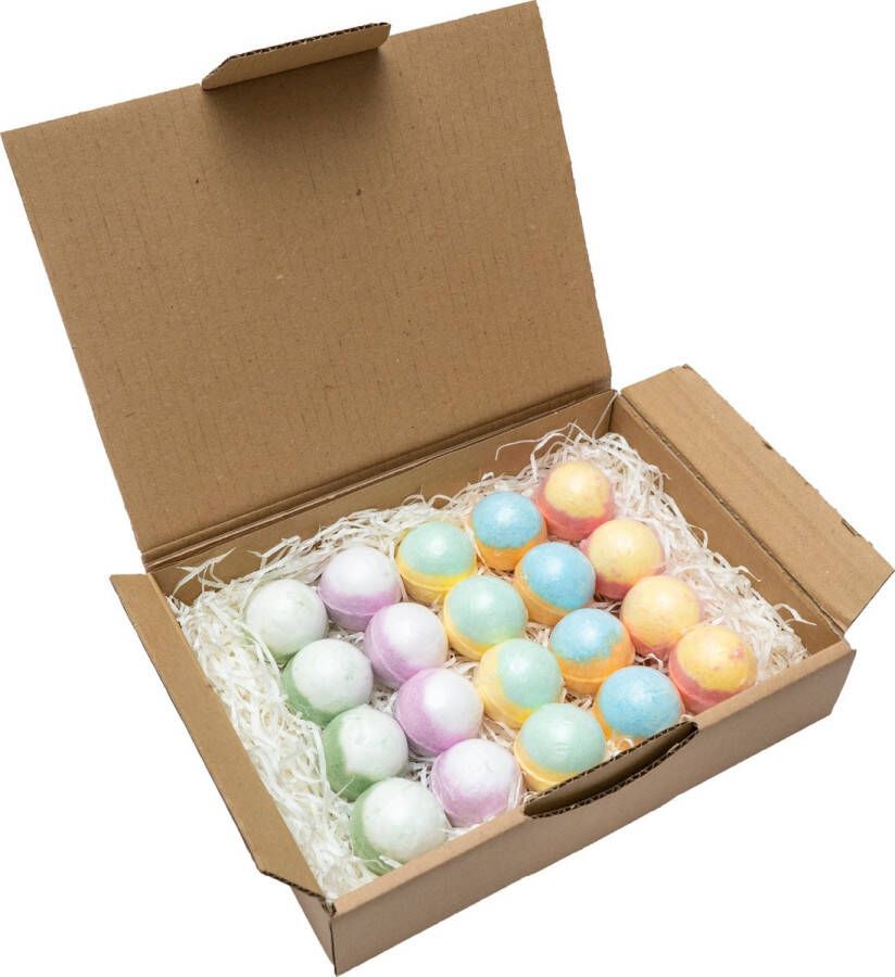 Quality Needz Bruisballen 20 Stuks Voor In Bad 5 Verschillende Geuren Voordeelverpakking Kind Laat Geen Sporen Achter Badparels Etherische Oliën Bath bombs Aromatherapie Badballen