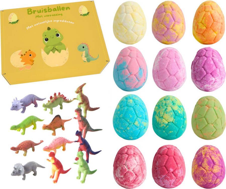 Quality Needz Bruisballen Voor Kinderen Met Dinosaurus Speelgoed 12 stuks 100% Natuurlijk Aromatherapie Ideaal Als Geschenk Voor in Bad