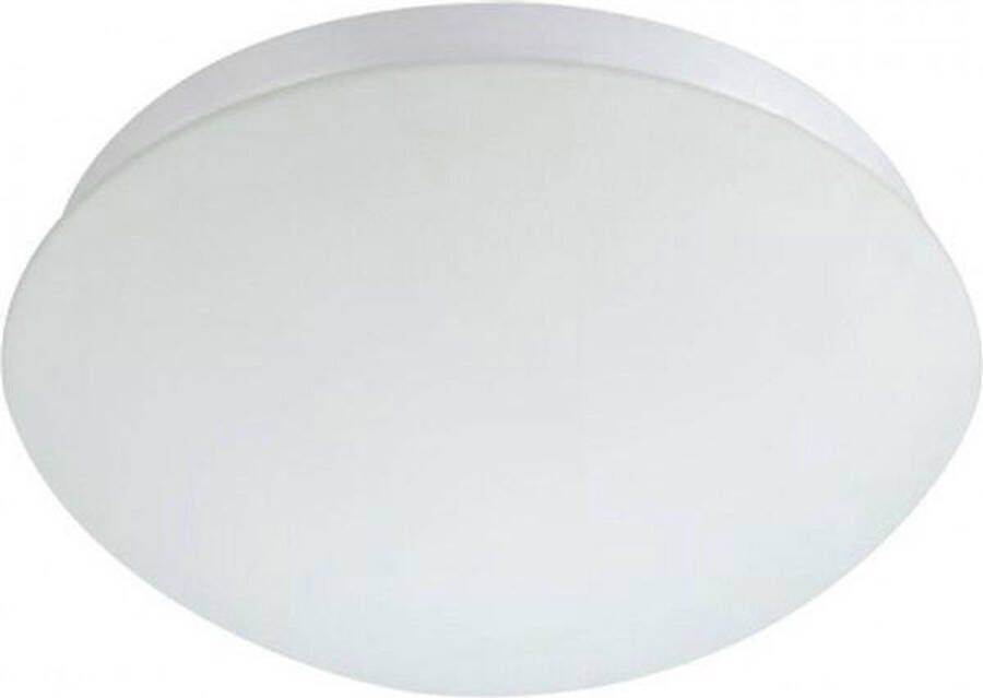 Qualu LED Plafondlamp met Bewegingssensor 360° Sensor E27 Fitting Opbouw Ovaal Mat Wit Glas