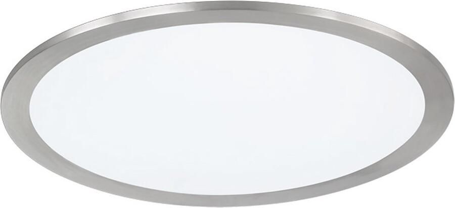 Qualu LED Plafondlamp WiZ Smart LED Torna Givon 15W Aanpasbare Kleur Dimbaar Afstandsbediening Rond Mat Nikkel Aluminium