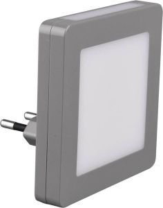 Qualu Stekkerlamp Lamp Stekkerspot Torna Hiko 0.3W Warm Wit 3000K Vierkant Mat Grijs Kunststof