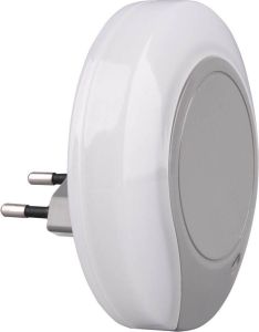 Qualu Stekkerlamp Lamp Stekkerspot Torna Jiko 0.4W Warm Wit 3000K Rond Mat Grijs Kunststof