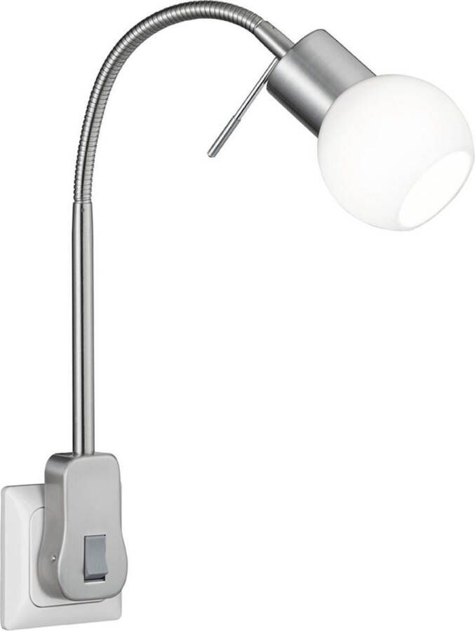Qualu Stekkerlamp Lamp Torna Frido G9 Fitting 3W Warm Wit 3000K Dimbaar Mat Nikkel Aluminium