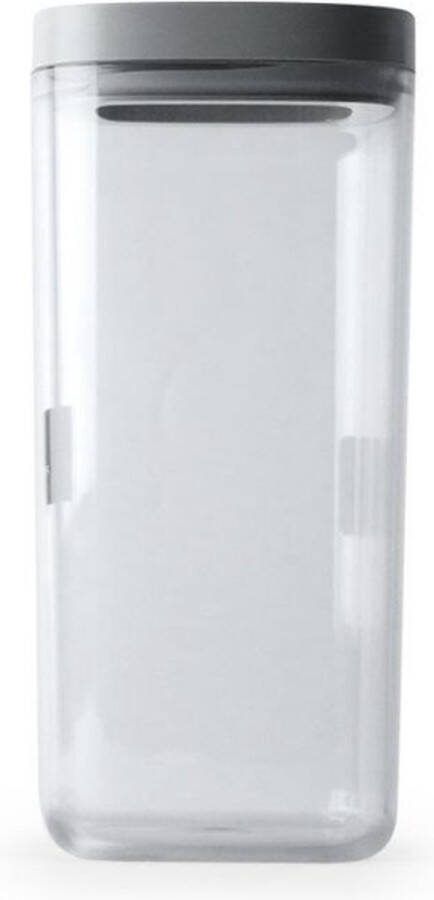 Qualy Voorraadpot Voedselcontainer 1.2L “PINTO Storage Jar” W100 x L100 x H220 mm 300 gr Grijs