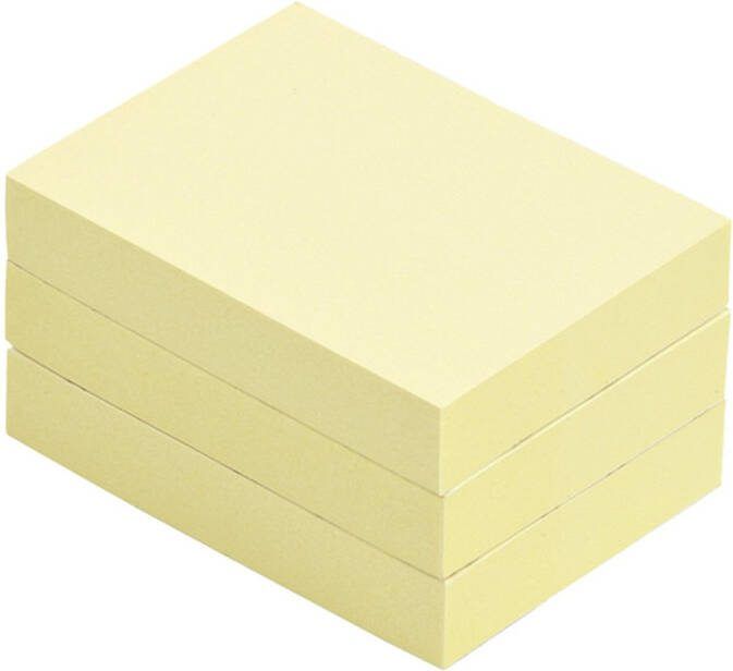 Quantore Memoblok 38x51mm geel 4 stuks 4 stuks