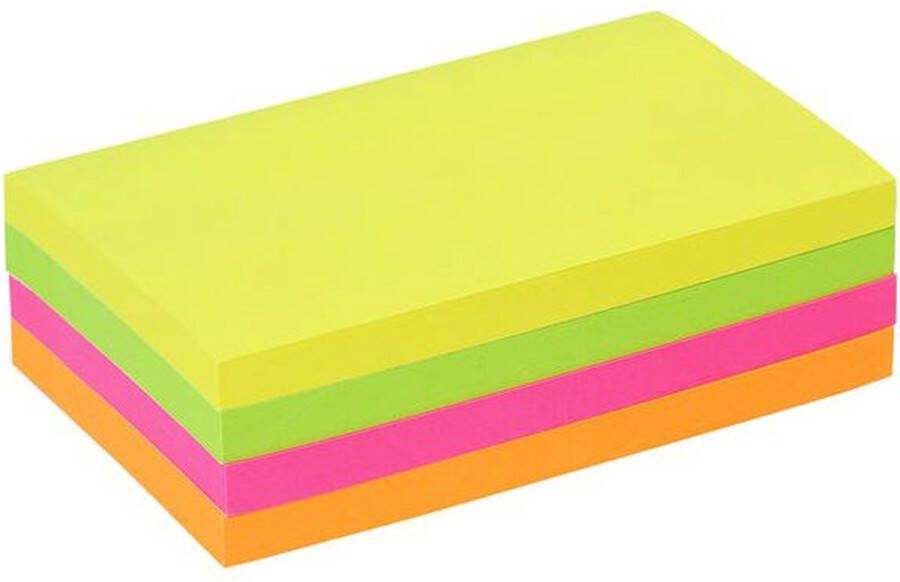 Quantore Memoblok 76x127mm neon assorti 4 kleuren