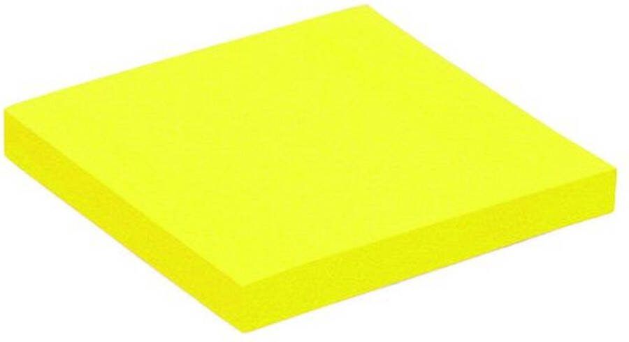 Quantore Memoblok 76x76mm neon geel 120 stuks