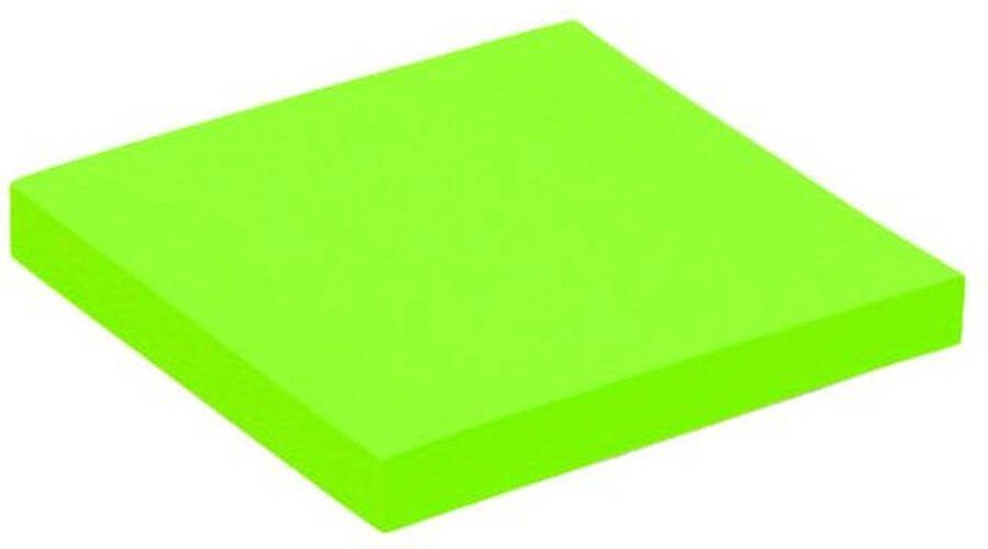 Quantore Memoblok 76x76mm neon groen 6 stuks
