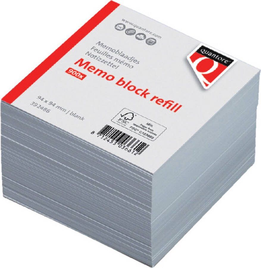 Quantore Memoblaadjes losbladig 94x94x90mm 900vel