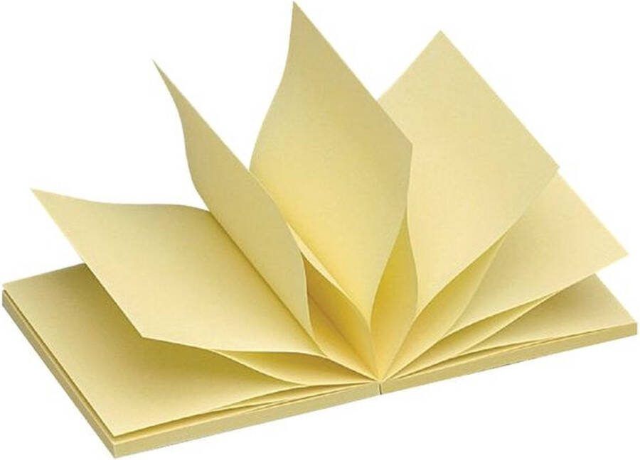 Quantore Memoblok z-note 76x76mm geel Omdoos a 6 stuk 6 stuks