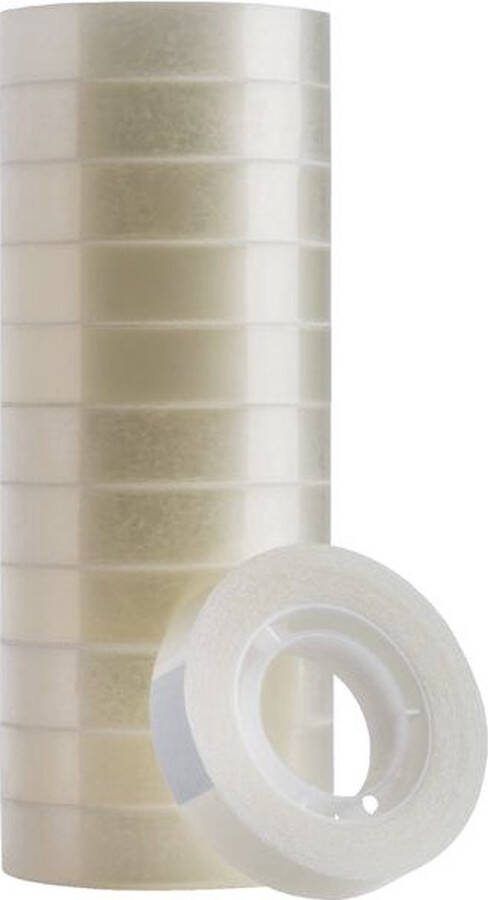 Quantore Plakband 12mmx33m transparant 576 stuks