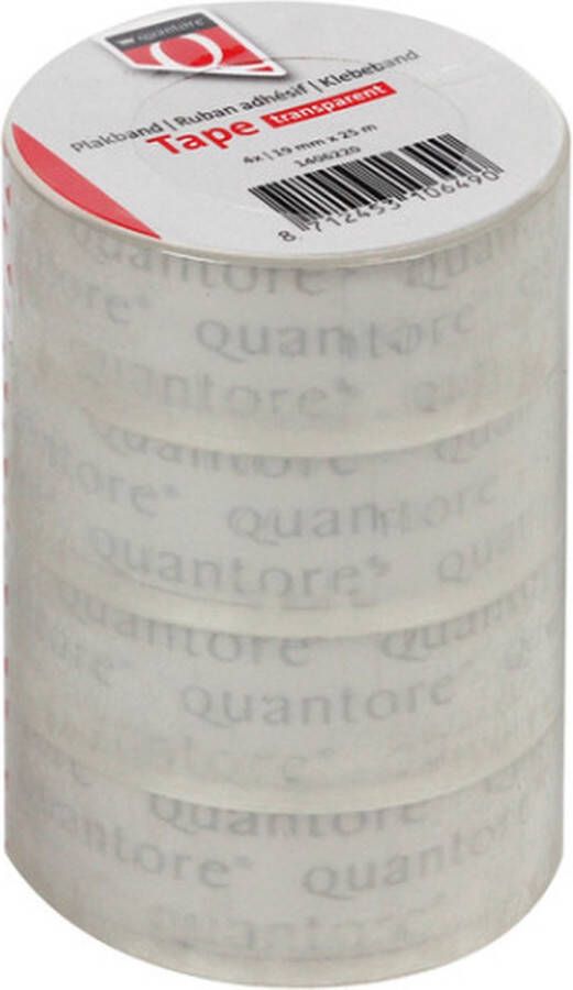 Quantore Plakband 19mmx25m transparant Seal a 4 rol 12 stuks