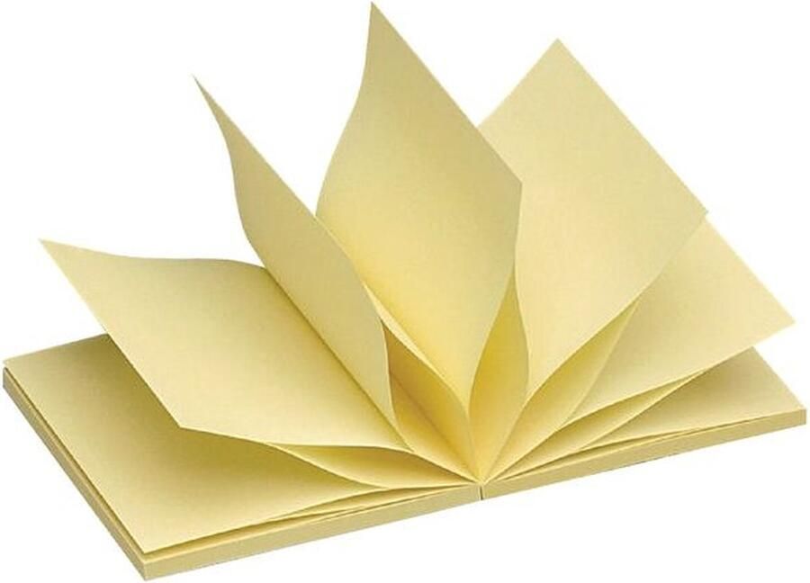 Quantore Memoblok Z-Note 76x76mm geel 120 stuks