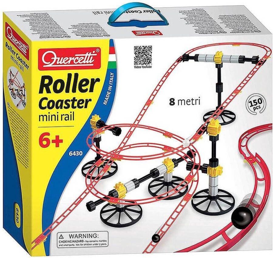 Quercetti Rollercoaster Mini Rail knikkerbaan 150-delig