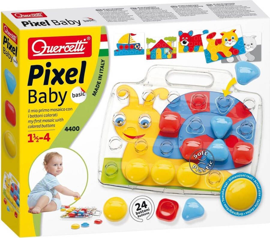 Quercetti Mozaïek Pixel baby 32 Pinnen Vanaf 18 maanden