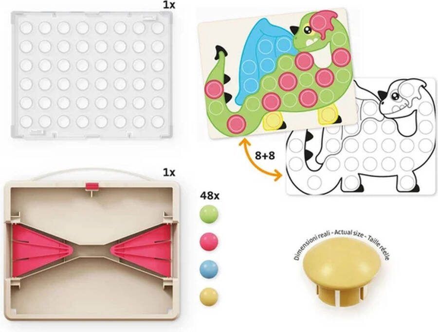 Quercetti Play Eco+ FantaColor Insteek Mozaïek Junior (58-Delig)