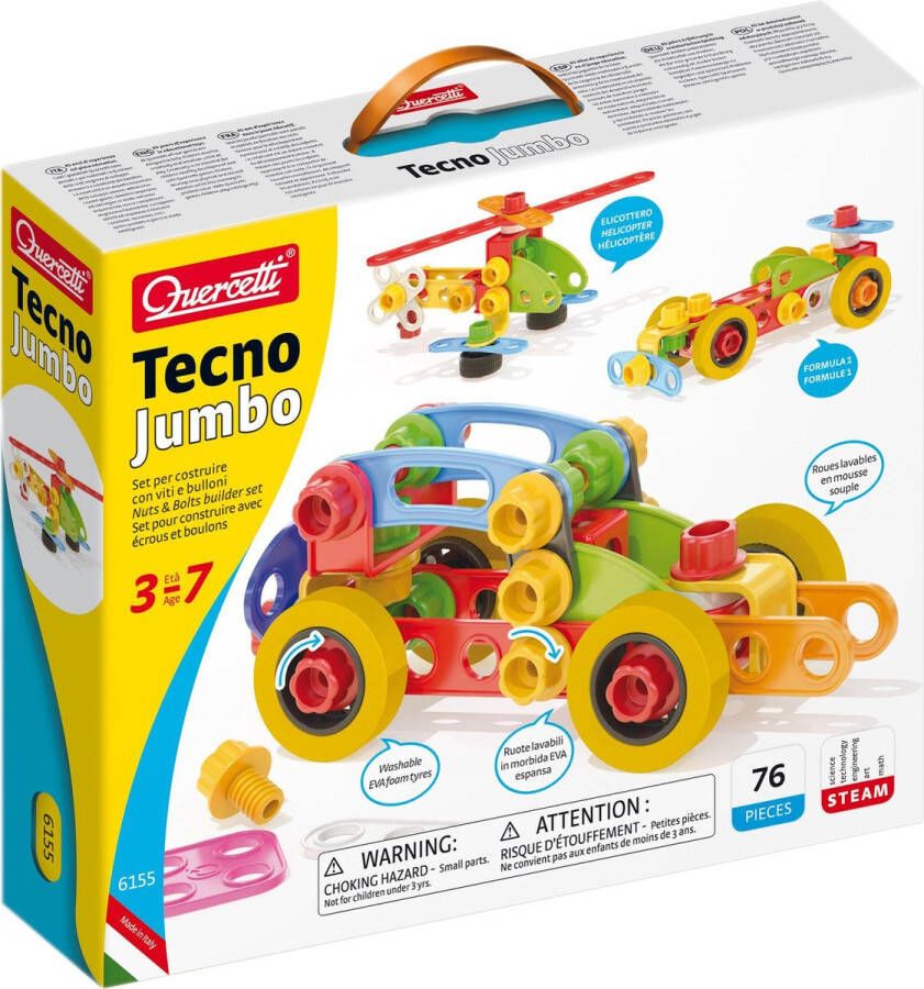 Quercetti Tecno Jumbo bouwpakket junior 76-delig