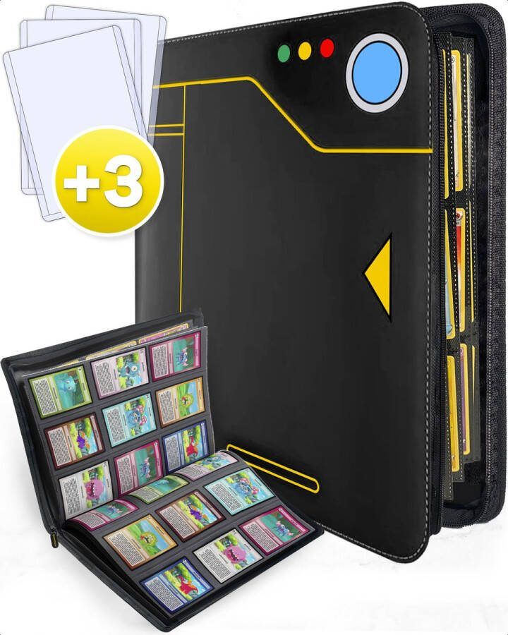 Questmate TCG Verzamelmap Dex Opbergmap voor 360 kaarten 3x Card Sleeves 9 Pocket Verzamelalbum Map Binder Bewaarmap voor Speelkaarten PRO Kaartspel Insteekalbum Houder
