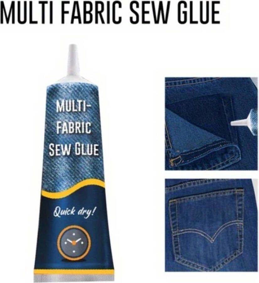 Quick Dry Sneldrogende Stof Lijm 50 ml Geschikt Voor Alle Soorten Denim Kunstleer en Andere Stoffen. Flexibele Reparatie Oplossing Waterdicht!